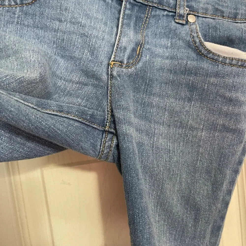 Children's Place Kids Girls Light Wash Elastic Waist Skinny Jeans Size 6X/7